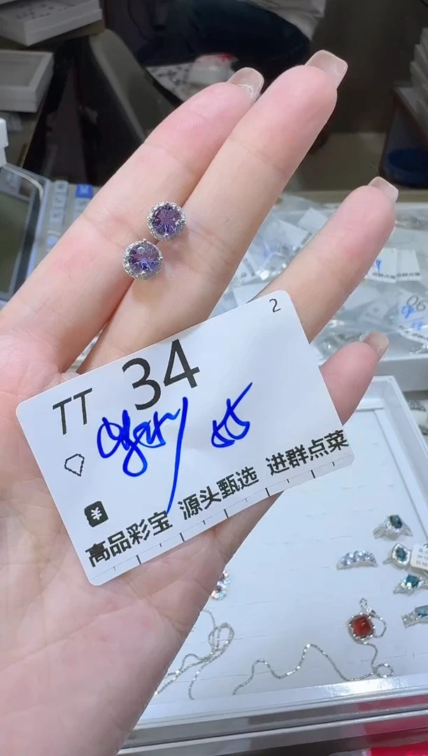 【闪购商品】水晶耳饰银S925镶嵌多样性发一TT34