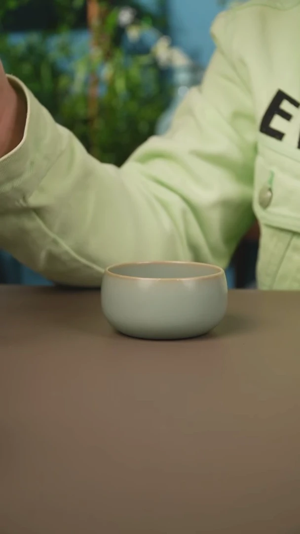 柴烧仿古天青禅定微暇