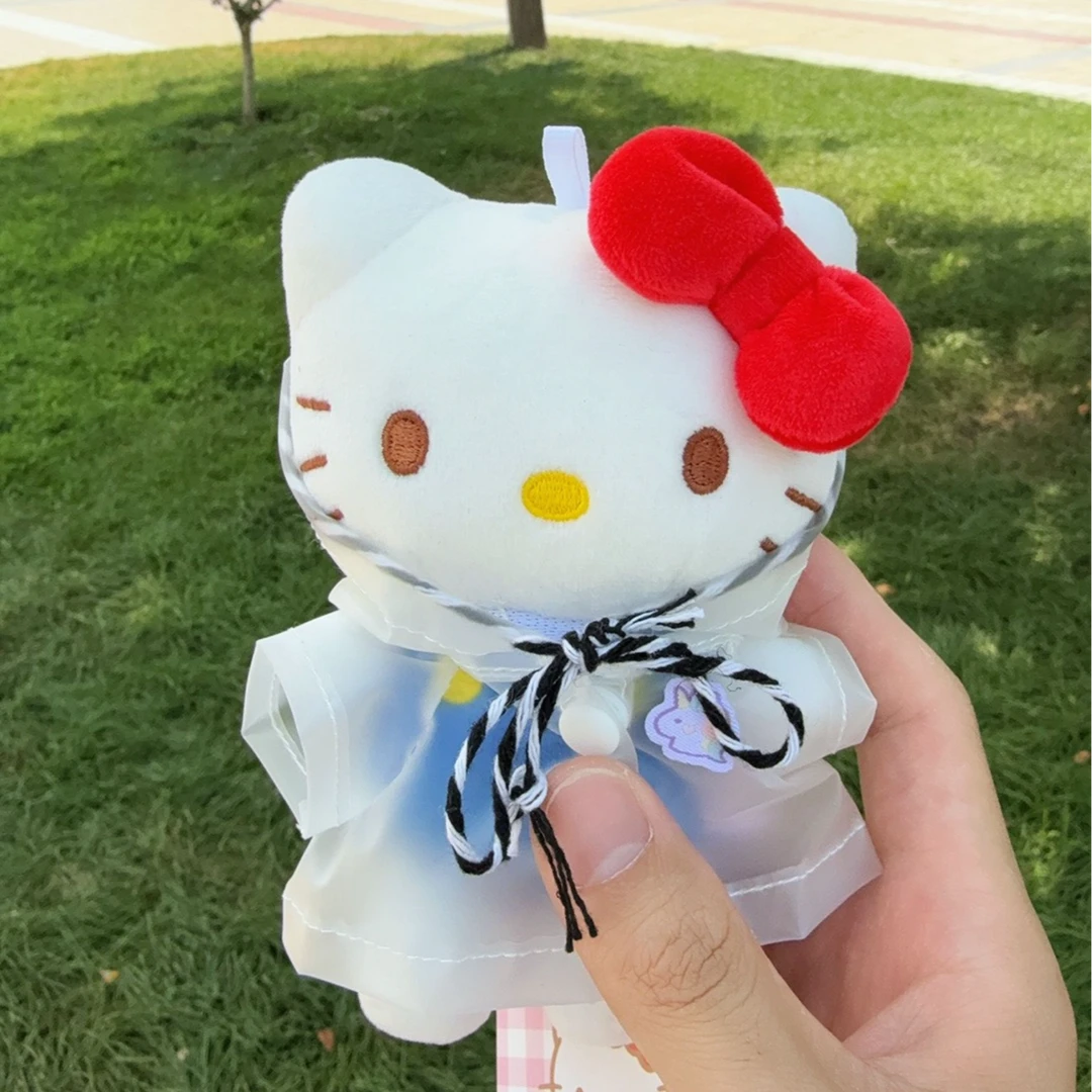 【新款】正版HelloKitty-晴天雨衣KT二创包包挂件diy钥匙扣生日礼物