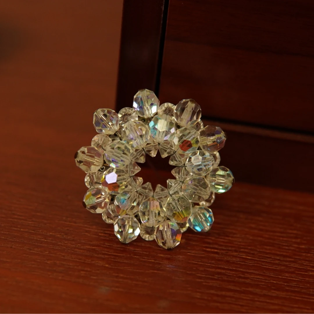 合金仿水晶胸针 万物艺术馆-串珠胸针