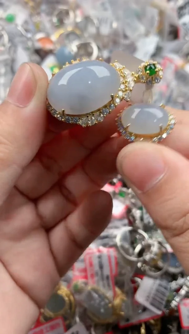 银S925镶嵌戒指翡翠777    7