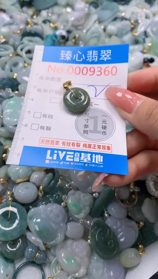 翡翠未镶嵌颈饰9360