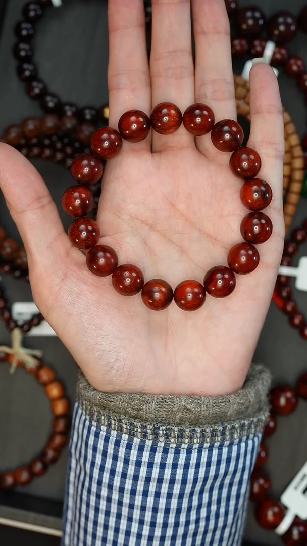 手串/手链小叶紫檀小叶紫檀留疤圆珠12mm微瑕