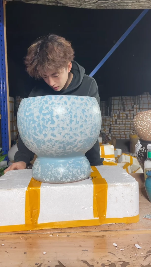 紫砂花盆宜兴紫砂粗陶花盆25*28