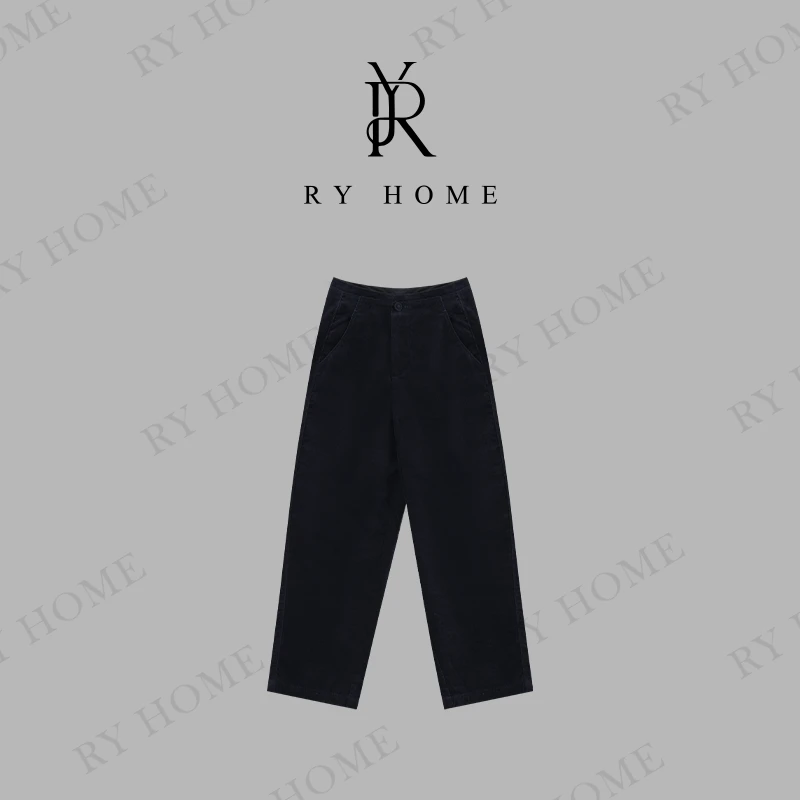 【容雨RYHOME】“幽镜”秋季新款灯芯绒休闲阔腿奶奶裤243K2227