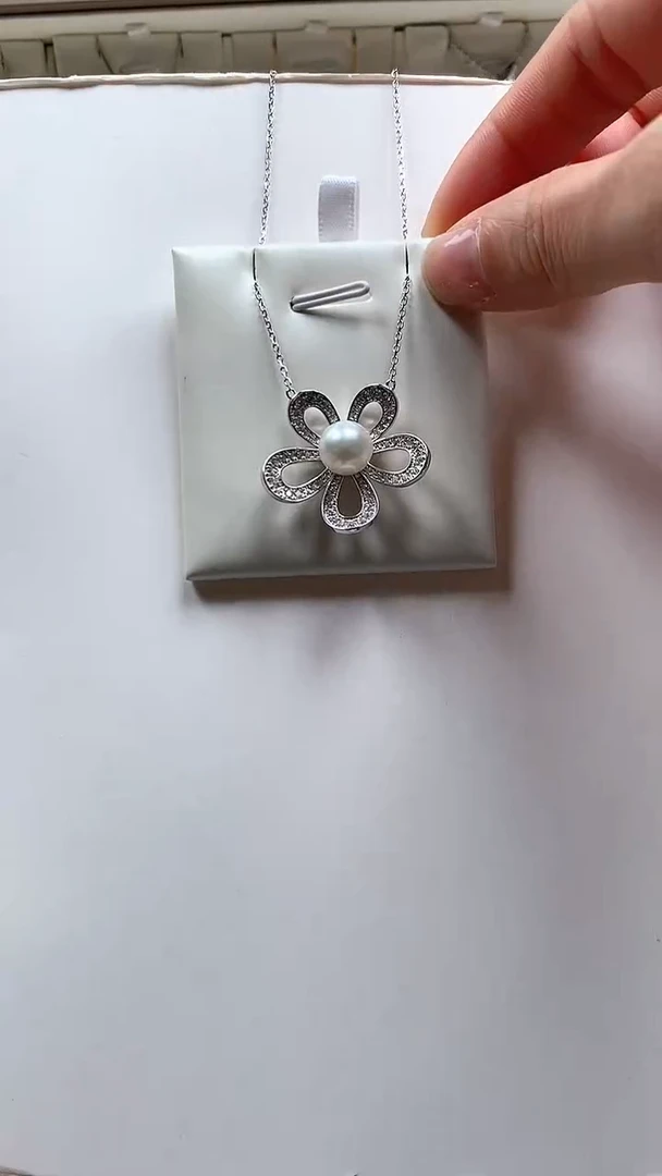 【闪购商品】海水珍珠颈饰银S925镶嵌海水珍珠五花套链