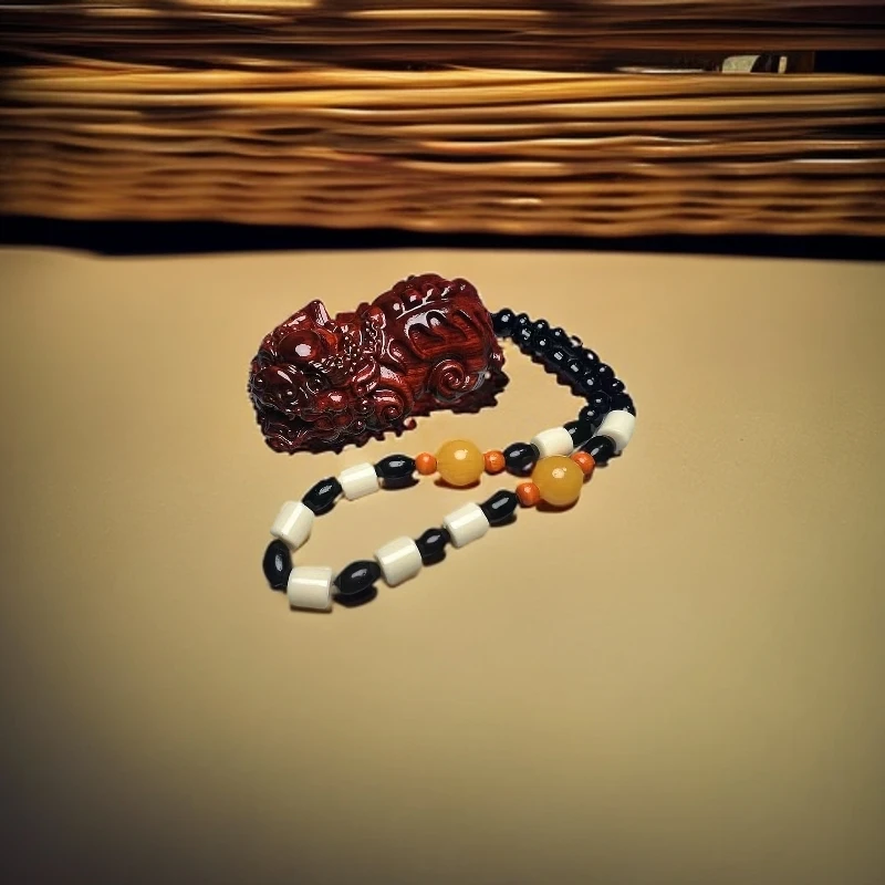 紫檀木【公貔貅】手把件实木雕刻挂件摆件精雕装饰品文玩手把件