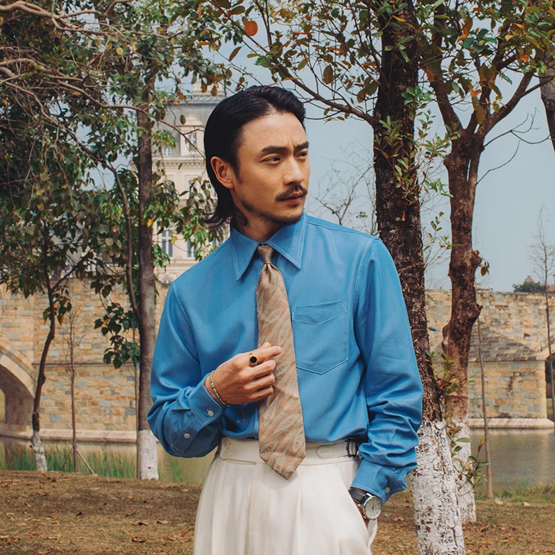 SOARIN【冰凉感】英式绅士免烫西装衬衫男 商务休闲通勤长袖衬衣