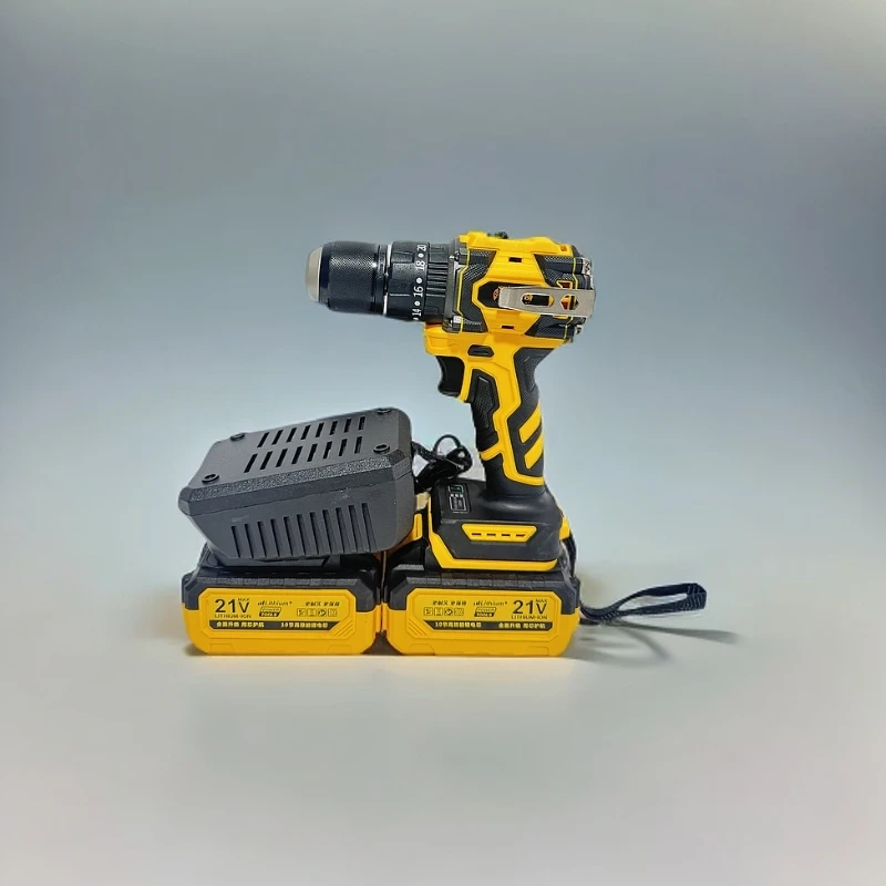 铁奇 13MM无刷大钢炮 三功能冲击电钻 10节三元锂电池 一机两电