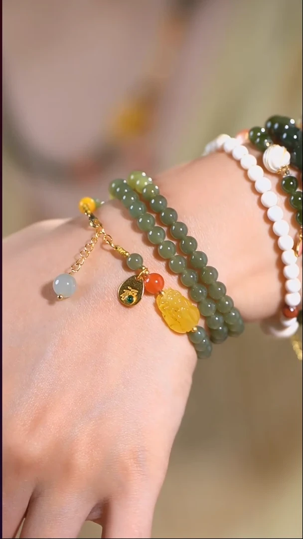 泥塑【倾城】锁骨链三圈手链