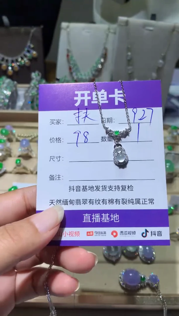 未镶嵌翡翠耳饰项链