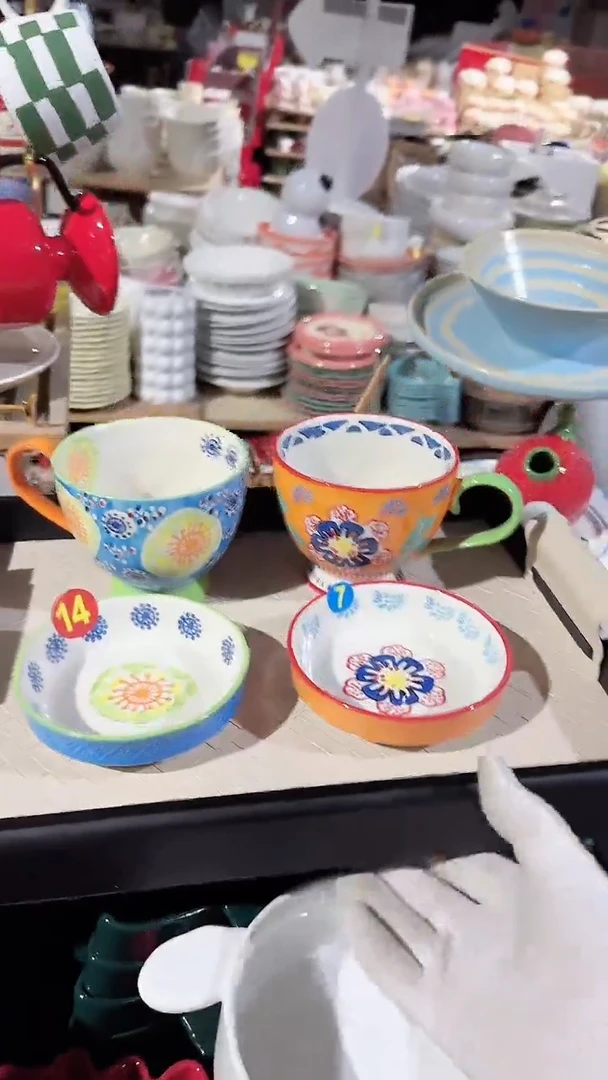 陶瓷杯碟4件套微瑕 凑满20元包邮
