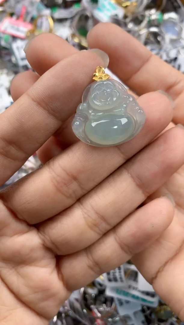 18K金镶嵌戒指翡翠444---6
