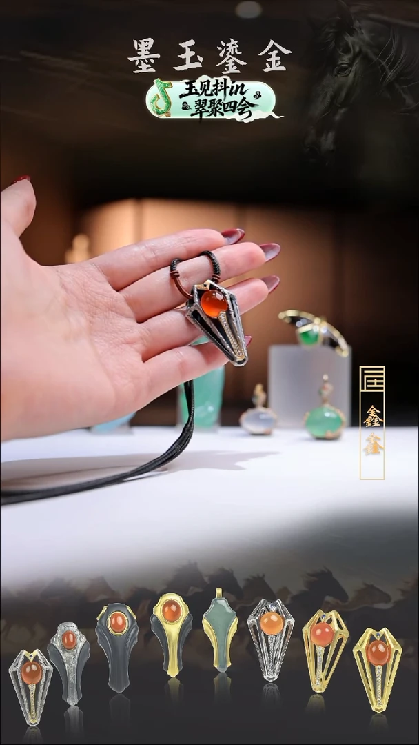 银S925镶嵌挂件南红玛瑙澎**Y【鑫鑫】