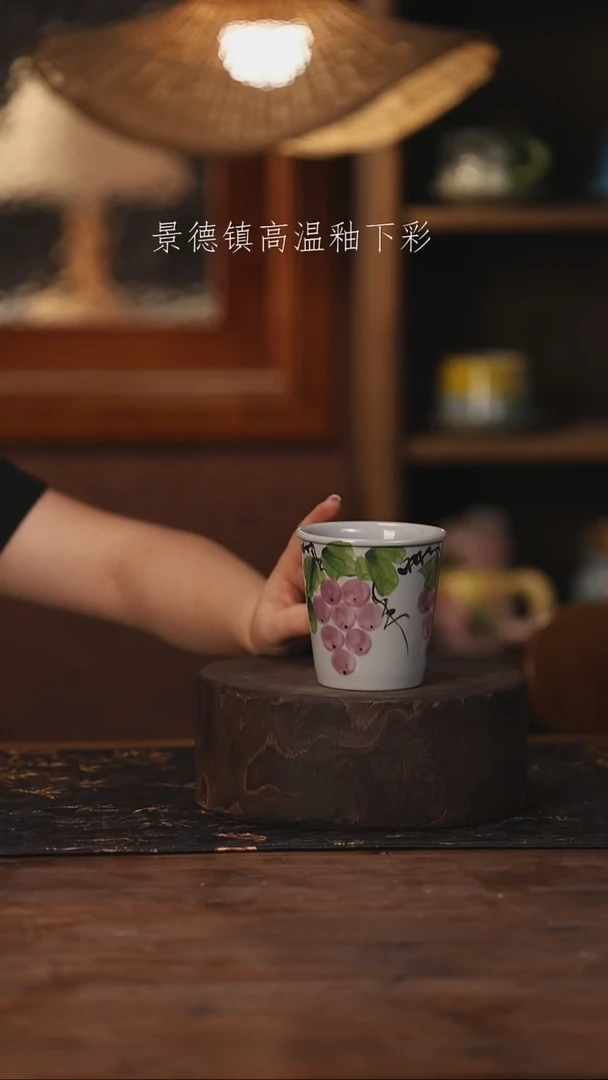 陶瓷景德镇高温釉下手绘陶瓷