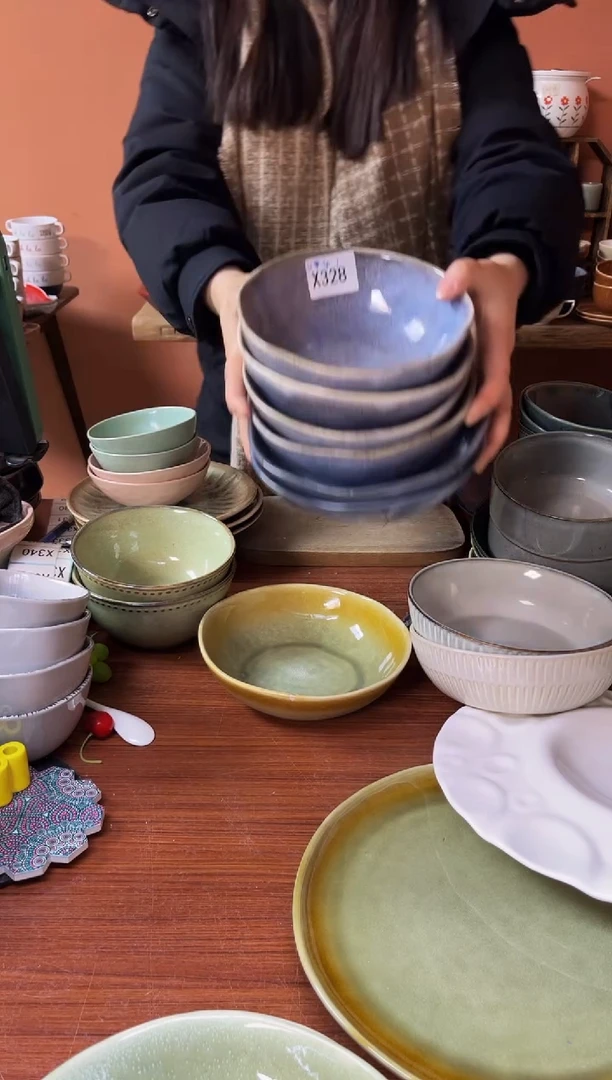 【闪购商品】碗X328孤品4给装加2个装瓷器碗