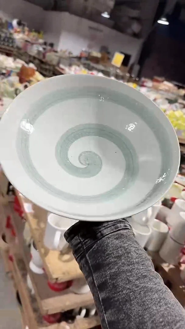 陶瓷9.5英寸斗笠碗微瑕 凑满20元包邮