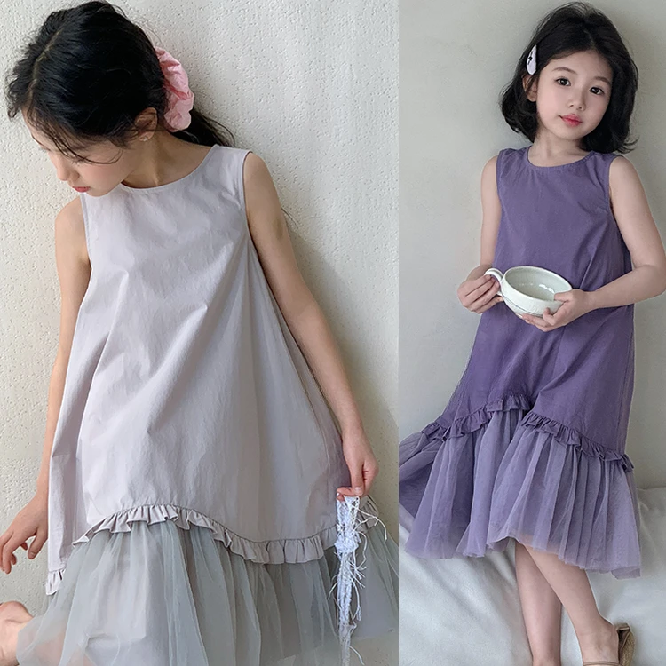 女童夏2025夏季新款女童超好看公主风网纱连衣裙中大女童连衣裙