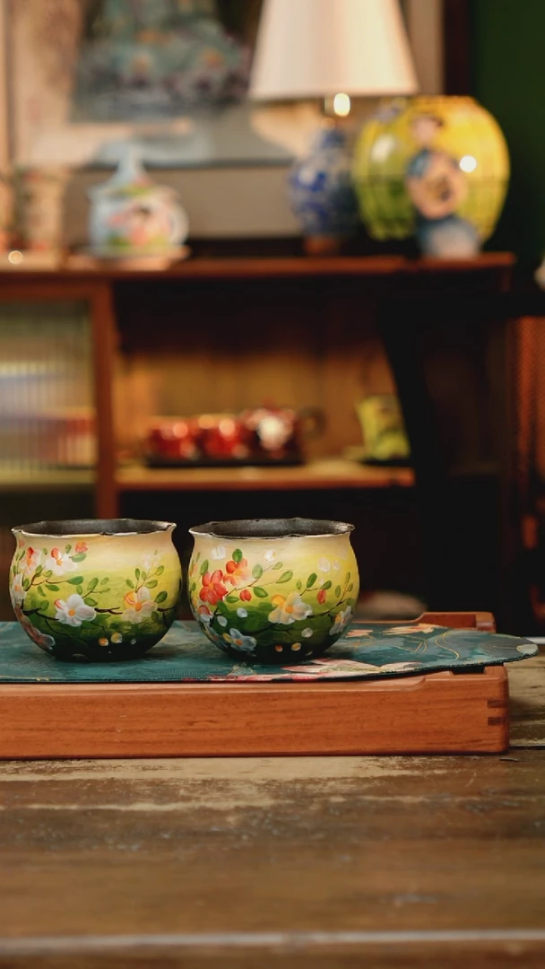 瓷片景德镇纯手工釉下彩精品茶具