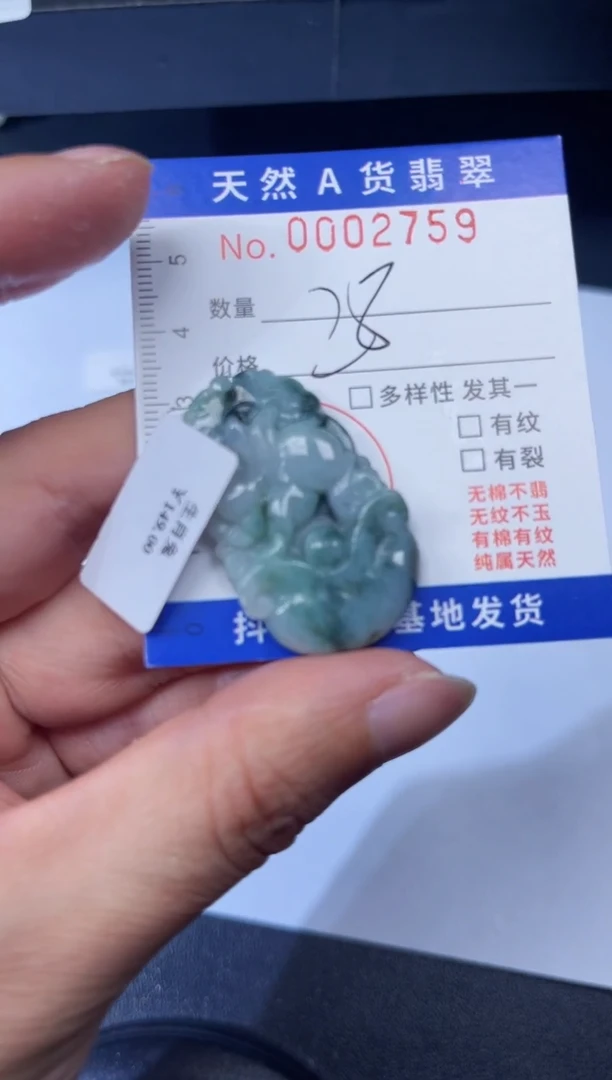 翡翠未镶嵌吊坠(不含链)0002759