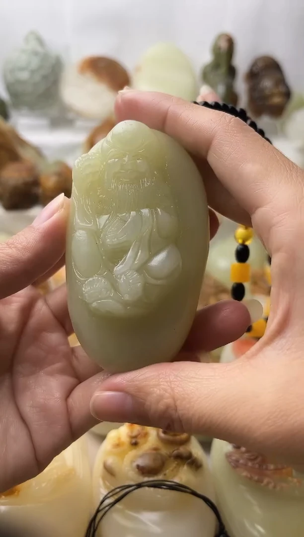 石材古青石棉纹正常不退换寿星