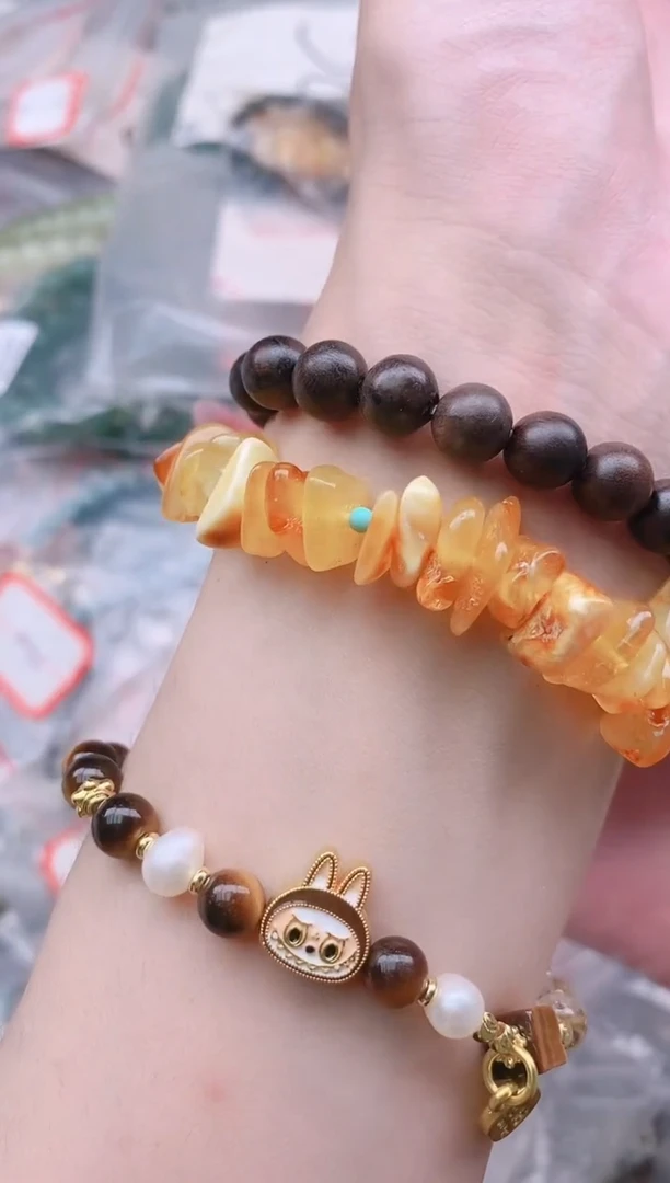 未镶嵌蜜蜡手链多样性发拍一发一