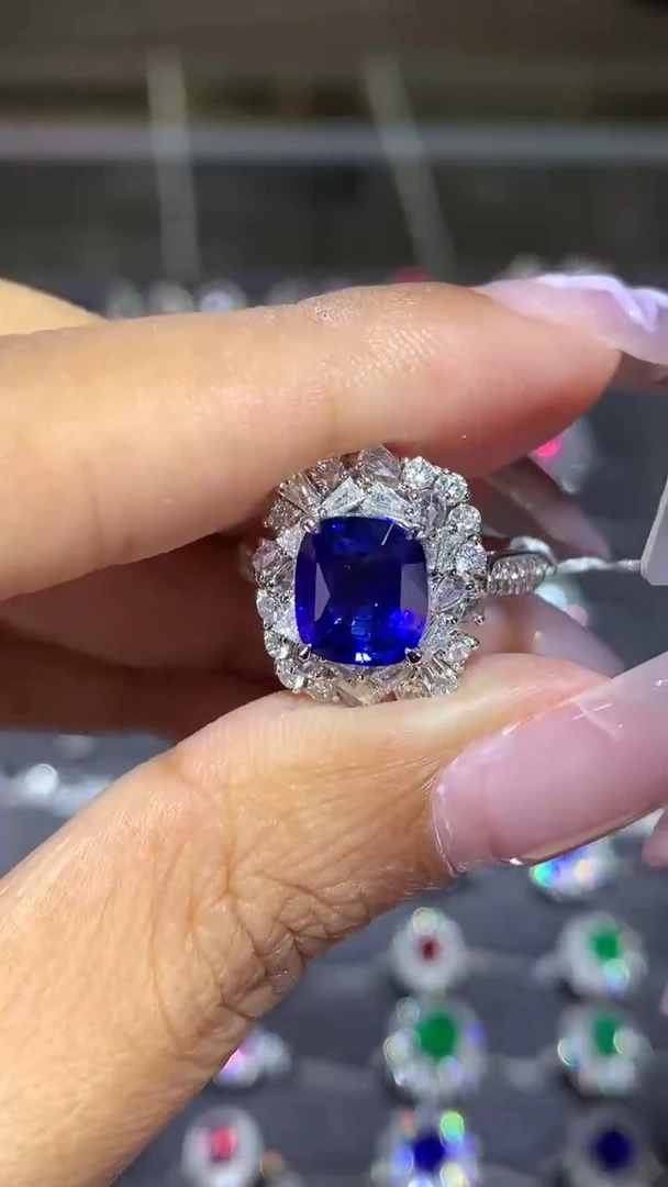 戒指蓝宝石铂Pt950镶嵌3.05CT