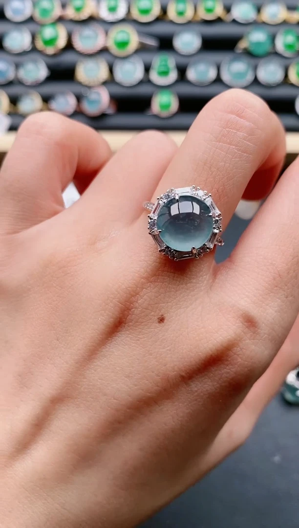 【闪购商品】翡翠戒指银S925镶嵌11111111