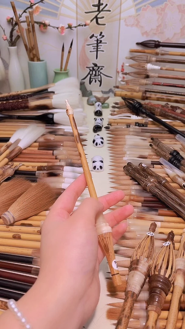 【闪购商品】精品老凤眼牛角仿宋款纯狼毫出峰3.0cm