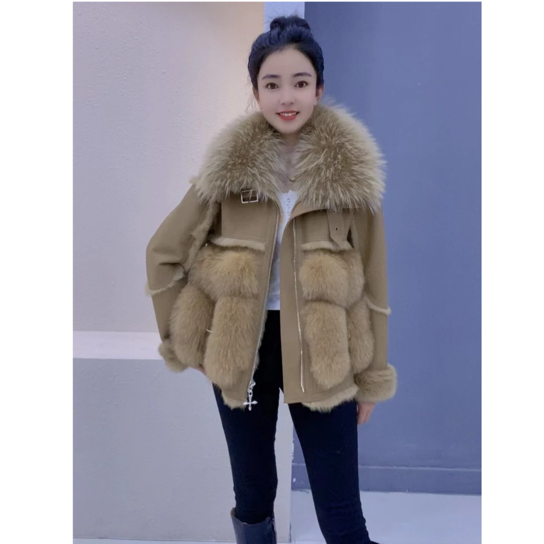 【正西盛】新款气质简约时尚外套冬季百搭款拼接休闲秋冬