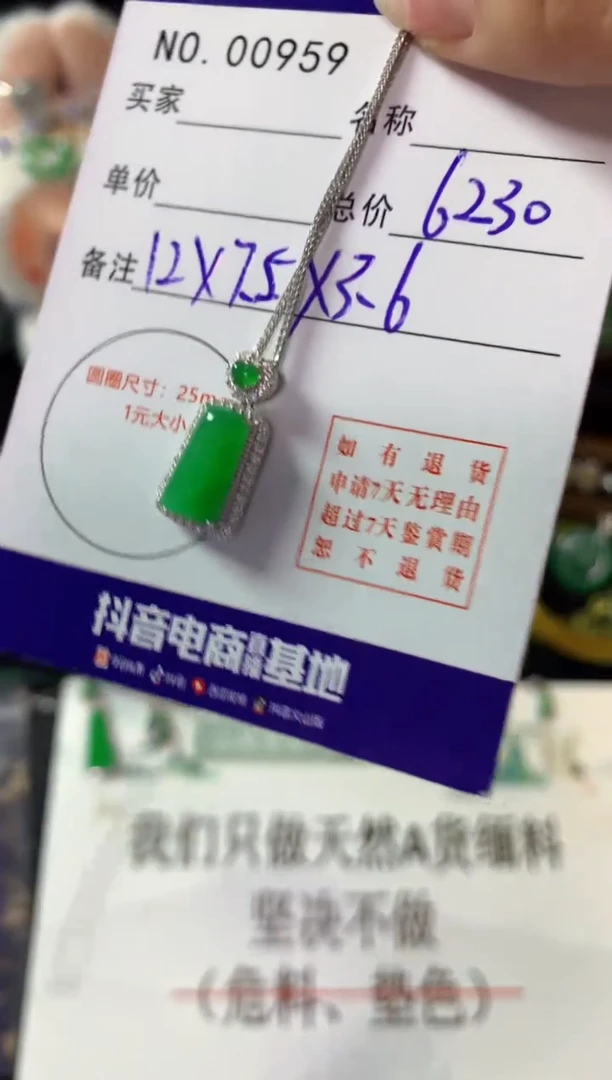 翡翠18K金镶嵌颈饰翡翠