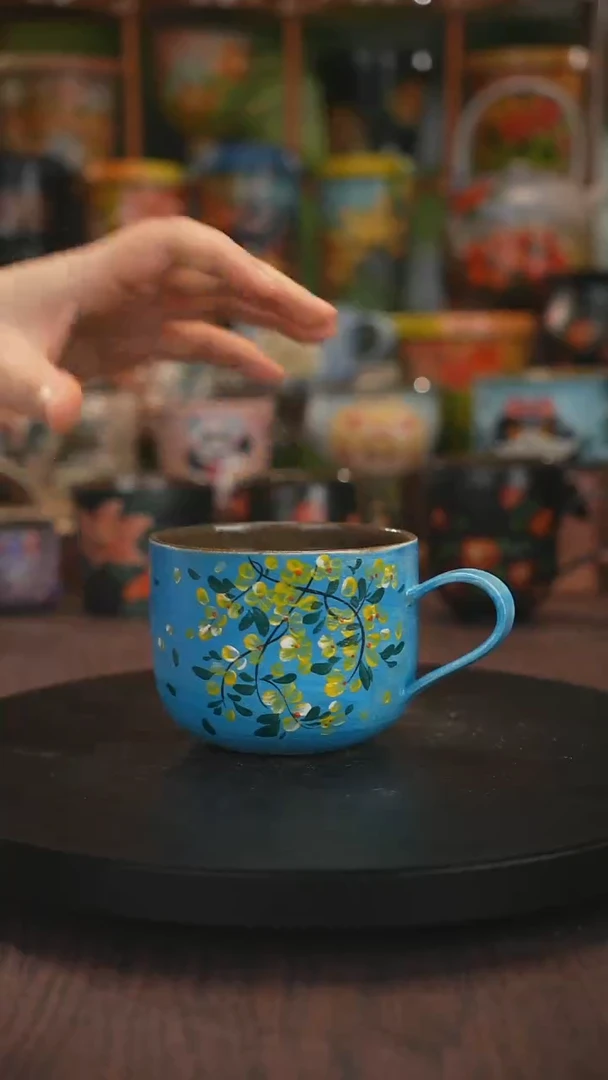 紫砂油画手绘釉下彩