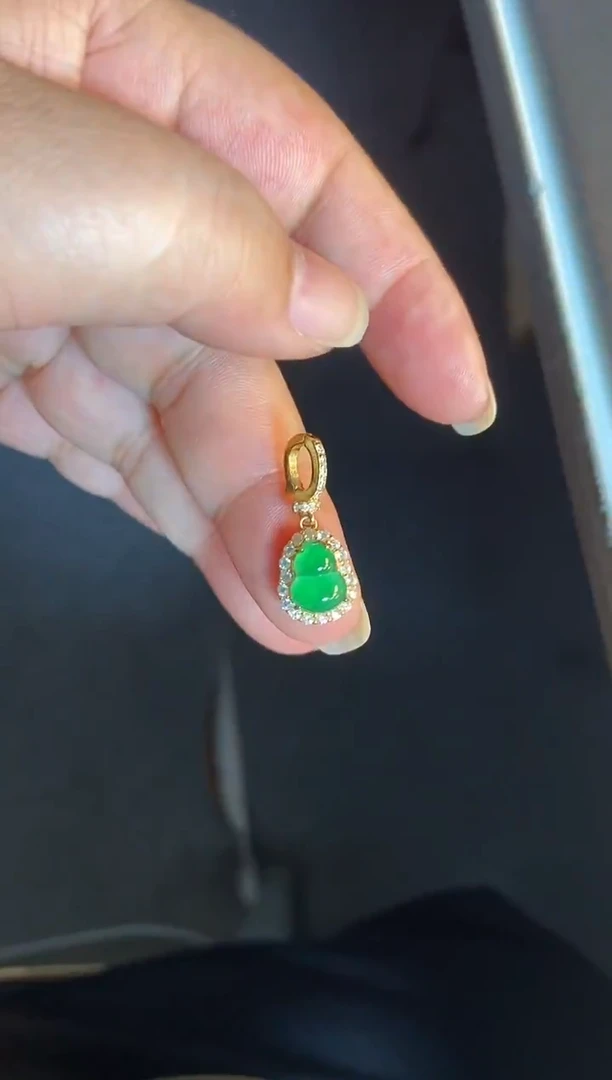 吊坠(不含链)银S925镶嵌翡翠1