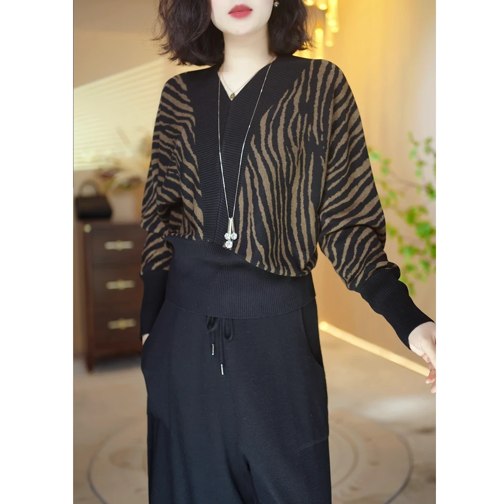 【X502】2025新款时尚百搭宽松针织显瘦上衣