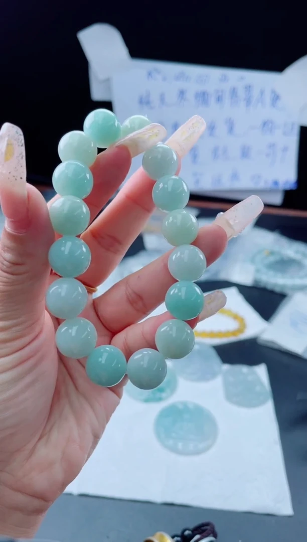 未镶嵌定制翡翠珠串