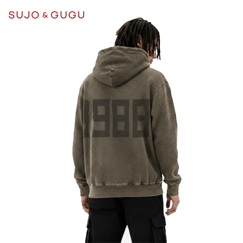 1988限定连帽卫衣摩托痞帅水洗做旧美式hiphop高街ins卫衣外套