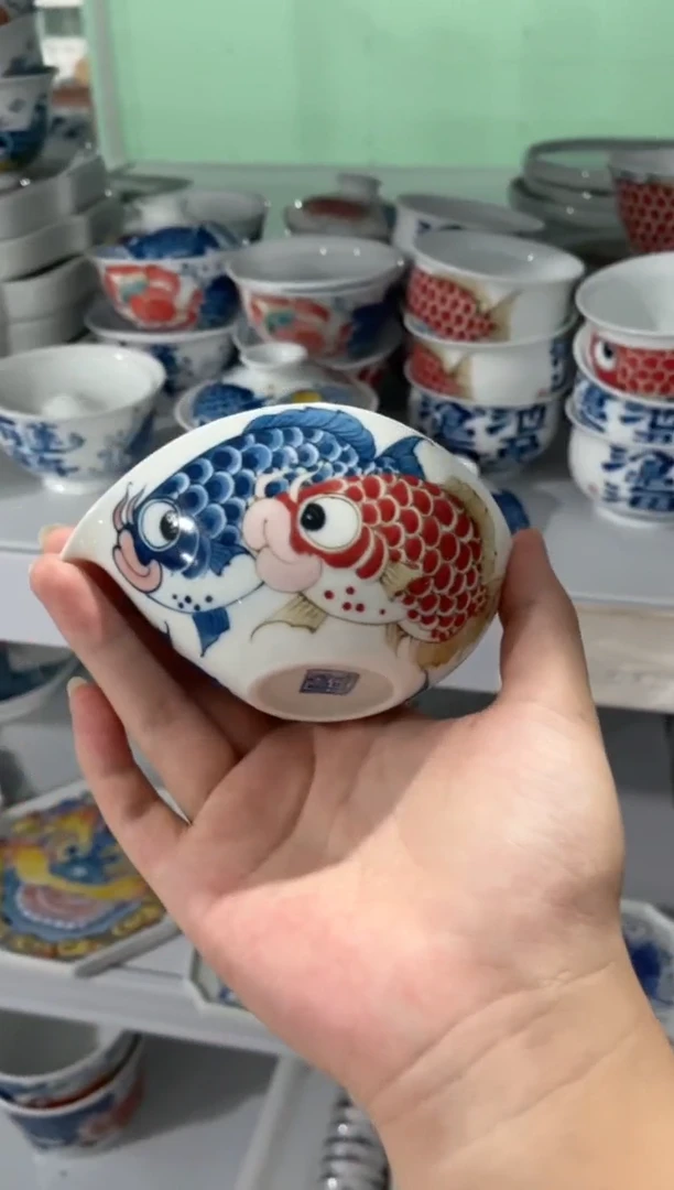 拙明院（微瑕价格）三鱼公道杯