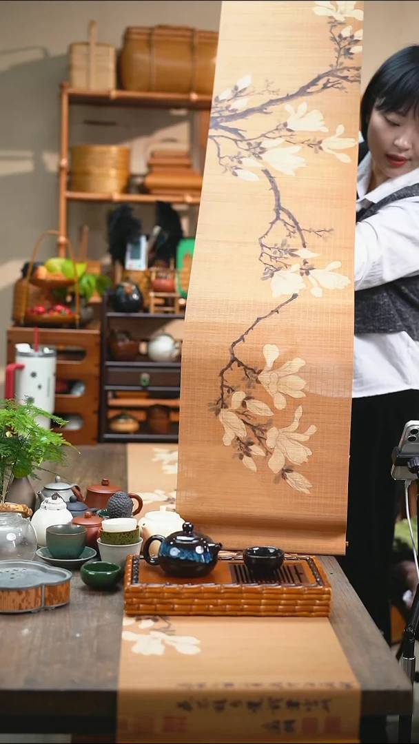 疏枝玉华1.5米的茶席啊啊啊