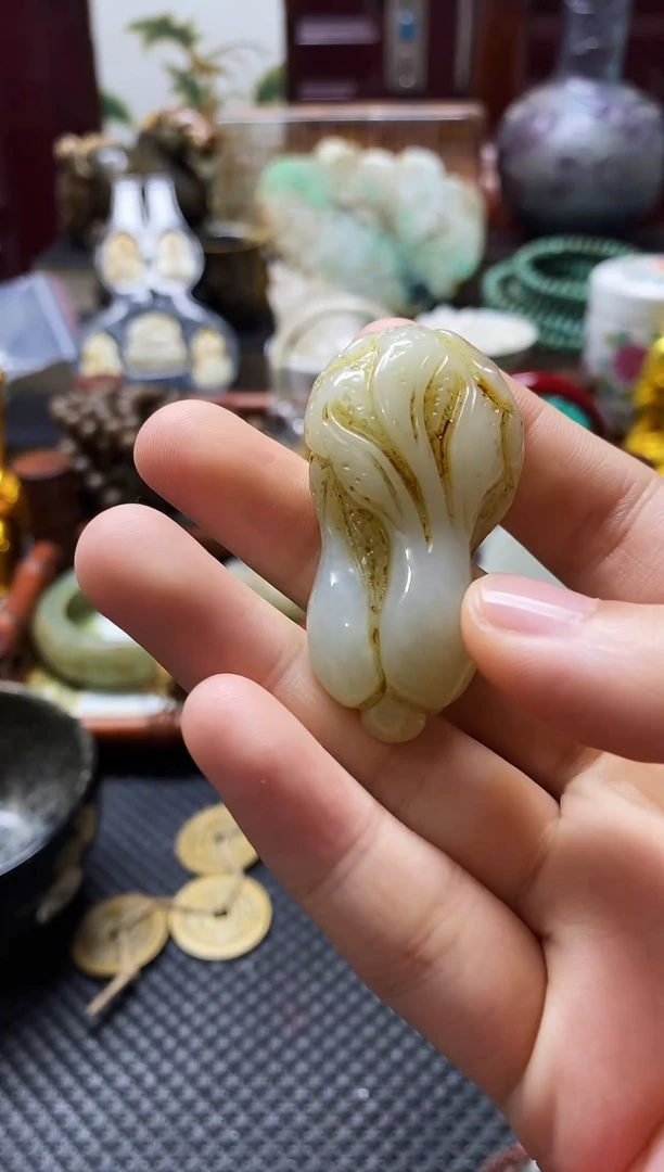 未镶嵌和田玉挂件白菜