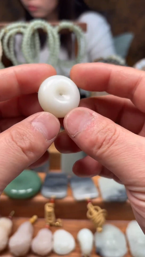 吊坠(不含链)未镶嵌和田玉白玉平安扣