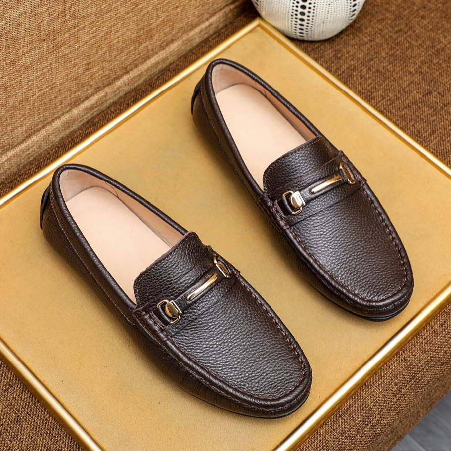 新款男士休闲豆豆鞋透气时尚低帮乐福鞋潮牌轻奢皮鞋豆豆鞋男款