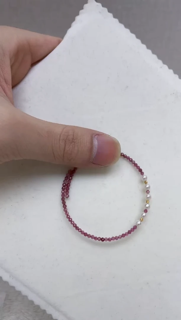 银S925镶嵌手镯淡水珍珠