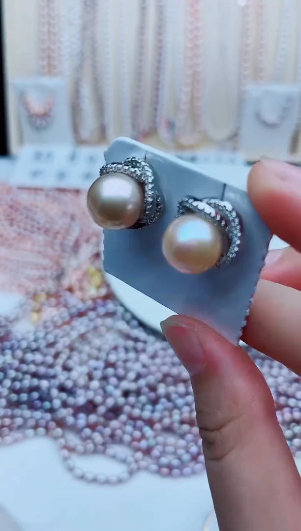 未镶嵌淡水珍珠耳饰耳钉