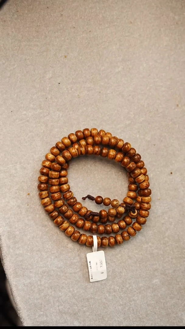 沉香手串越南红土算盘珠多圈8mm   5017