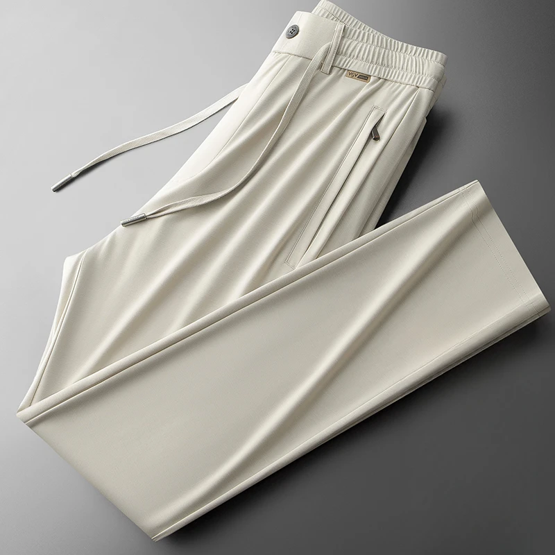 桑蚕丝男士休闲裤运动裤子男装男款夏季薄款冰丝空调男裤