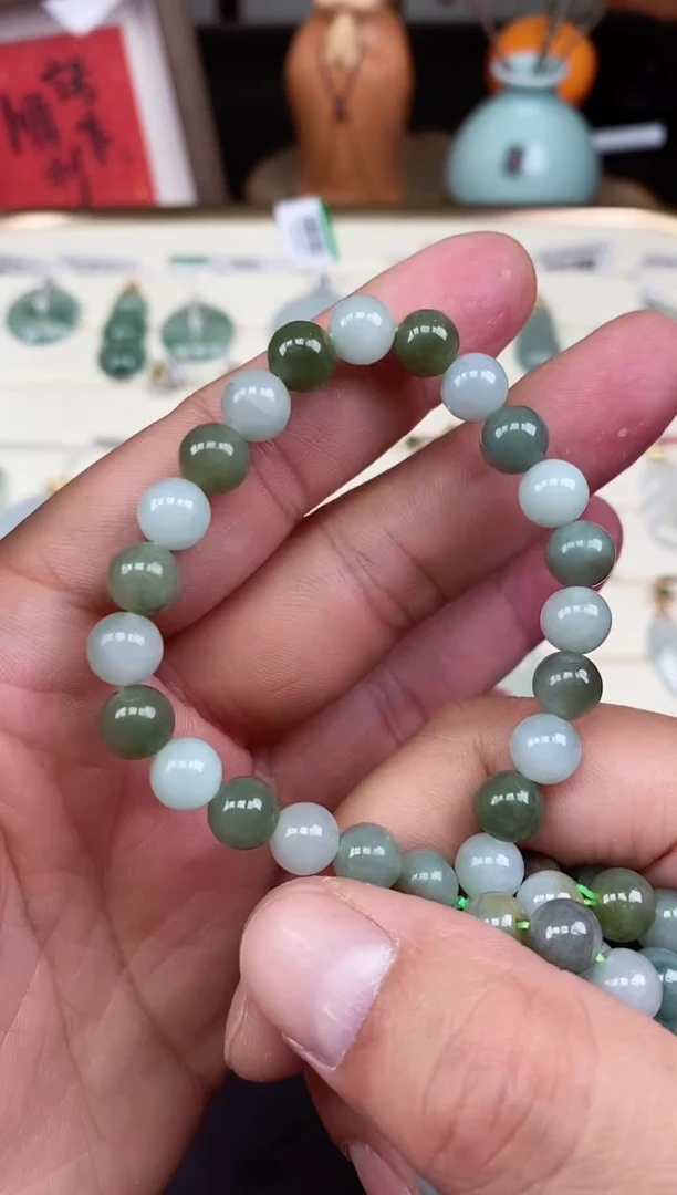 未镶嵌手串翡翠手串多样性发其一@@CMT