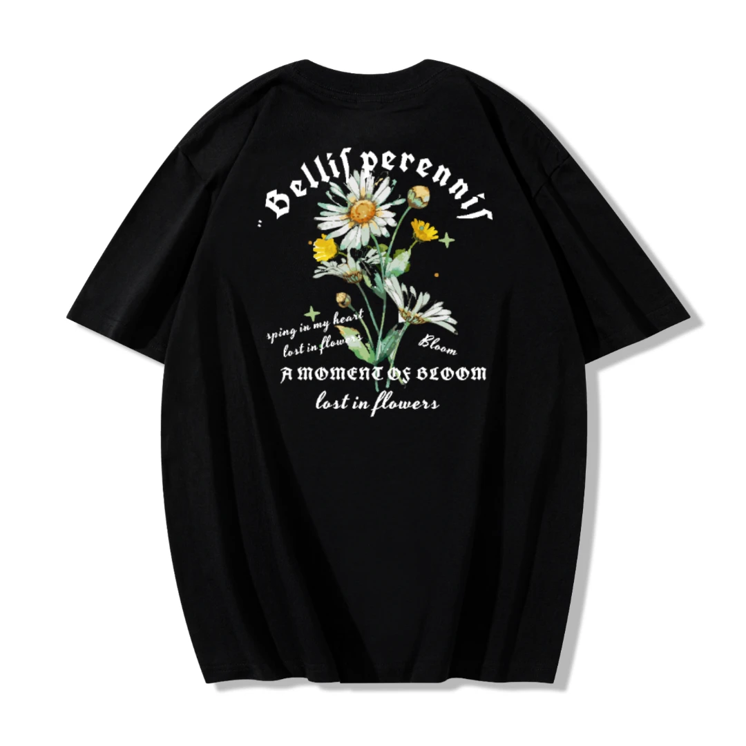 重磅复古原创美式宽松圆领短袖男女同款T恤