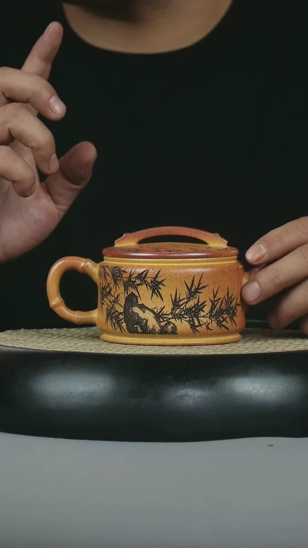 茶壶紫砂云雾沉香泥  竹林七贤