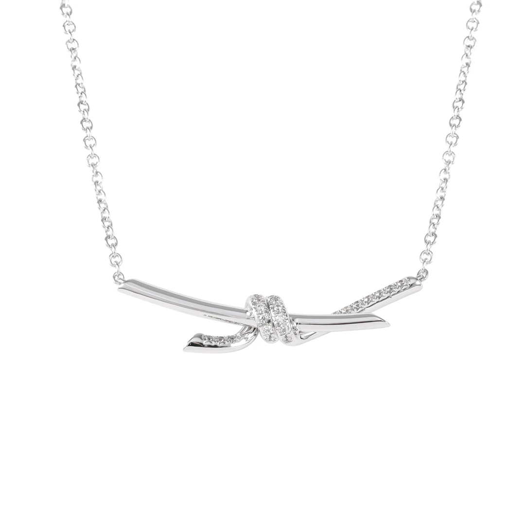 铜合金项链 CNC精工 轻奢经典银色绳结项链 2205