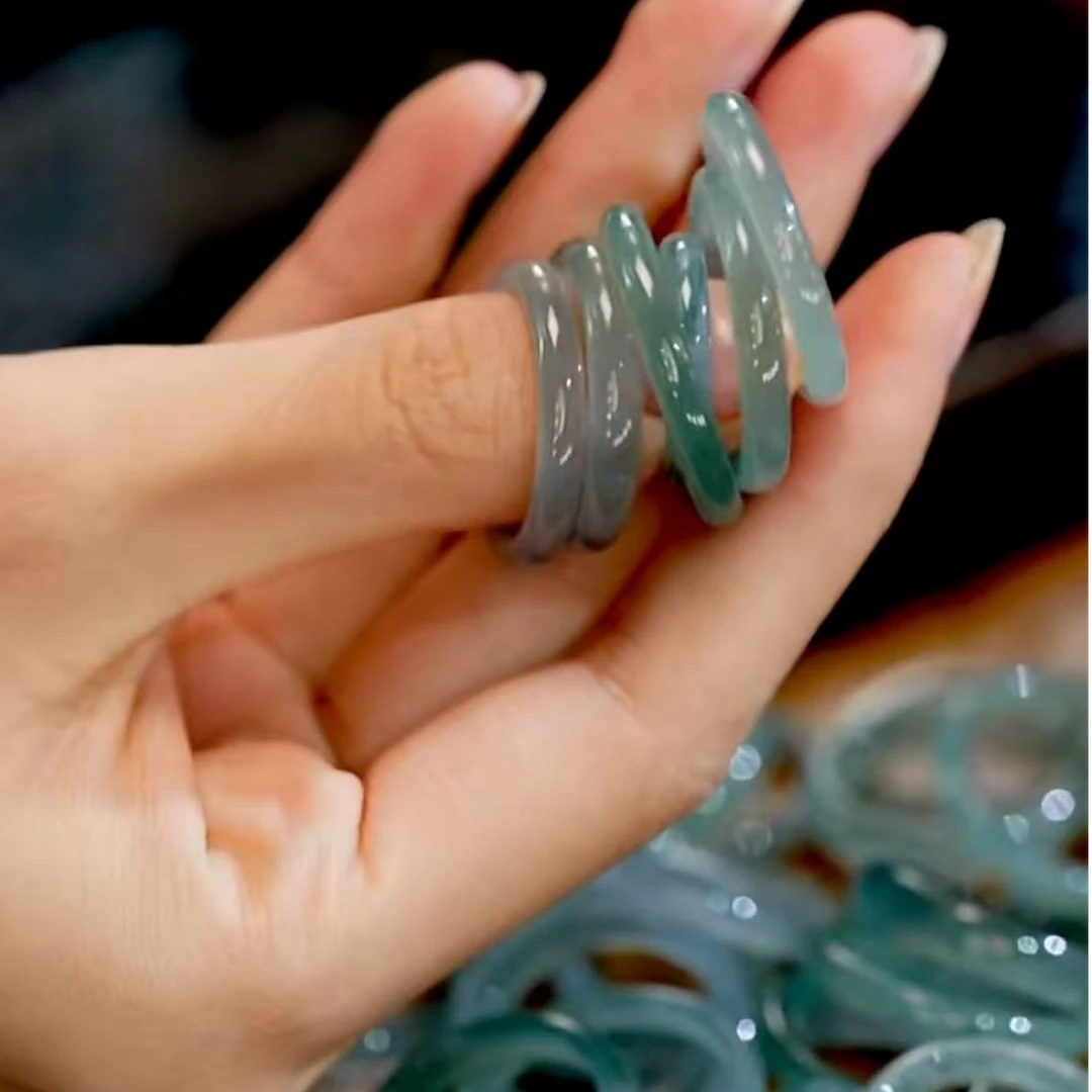 【逍遥】天然A货翡翠戒圈*820/508002/多样性发/1件